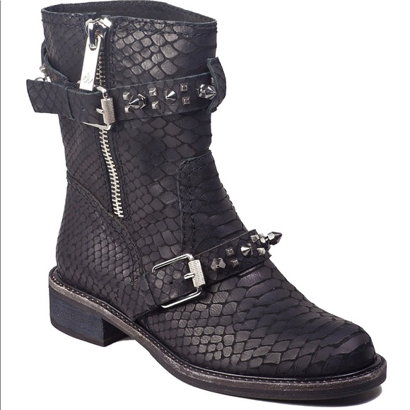 Sam Edelman Shoes - Sam Edelman Adele Embossed Studded Moto Boots